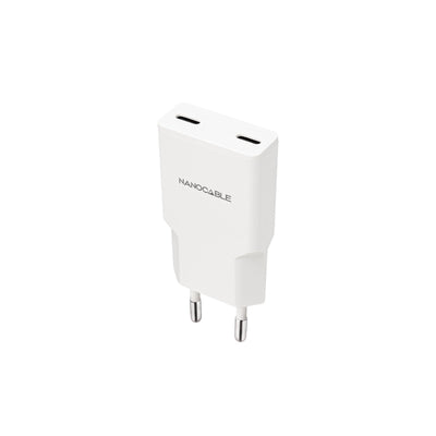 Nanocable Wall Charger 10.10.2026 2x USB Type-c 25W White — image 1