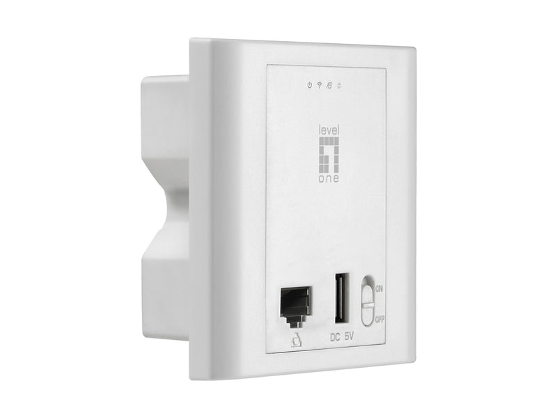 Level One Access Point Wi-Fi 300N PoE Assembly Wall Box 86MMX86MM Port USB Charging