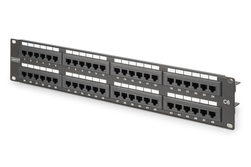 Digitus Patch Panel CAT.6E 48PORT 2HE, Black 19''