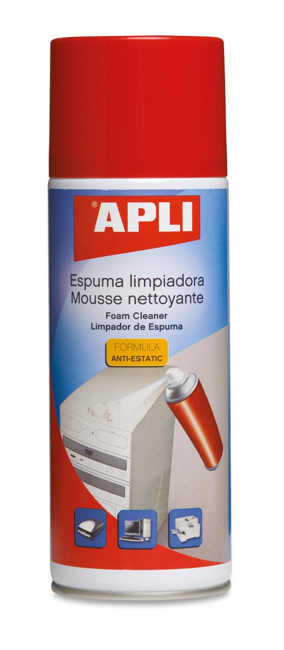 Apli Espuma Limpiadora Antiestatica - 400ML - Cleaning External Aparatos Electronicos - Mejora Performance And