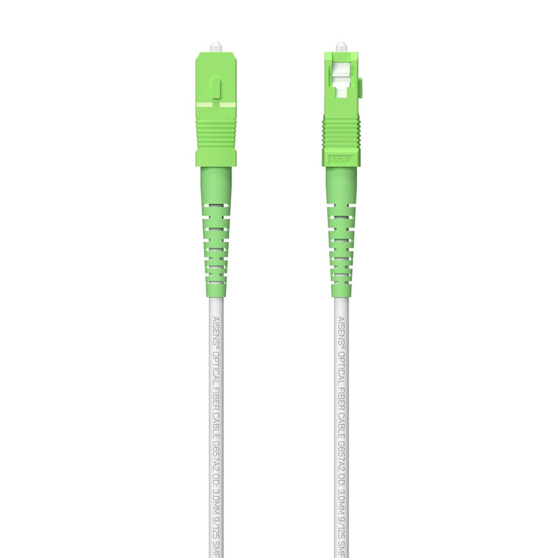 Aisens Cable Fibre Optic G657A2 3.0 9/125 Smf Simplex Cpr Dca Lszh - Sc/Apc-sc/Apc - 60M - White