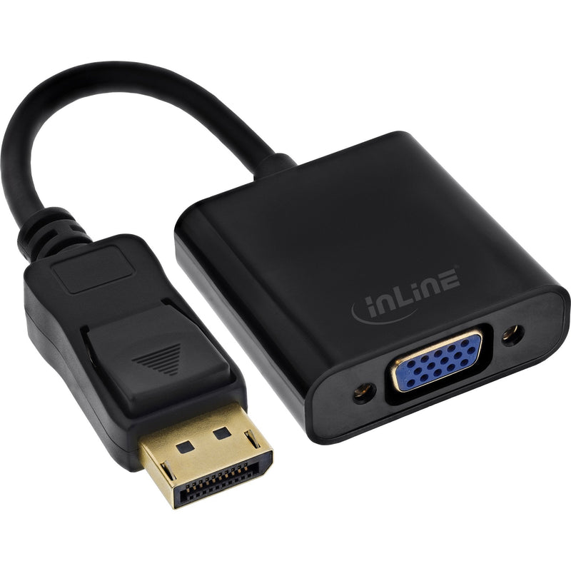 Inline Adapter DisplayPort Básico , DisplayPort Male a VGA Female Black 0,15M