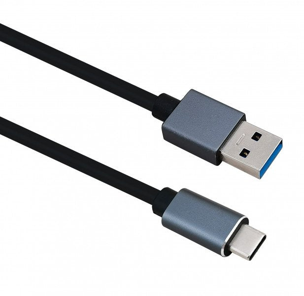 Helos Cable , Connector USB 3.1A / USB Type-c ™ St., Premium, 1,0M, Black