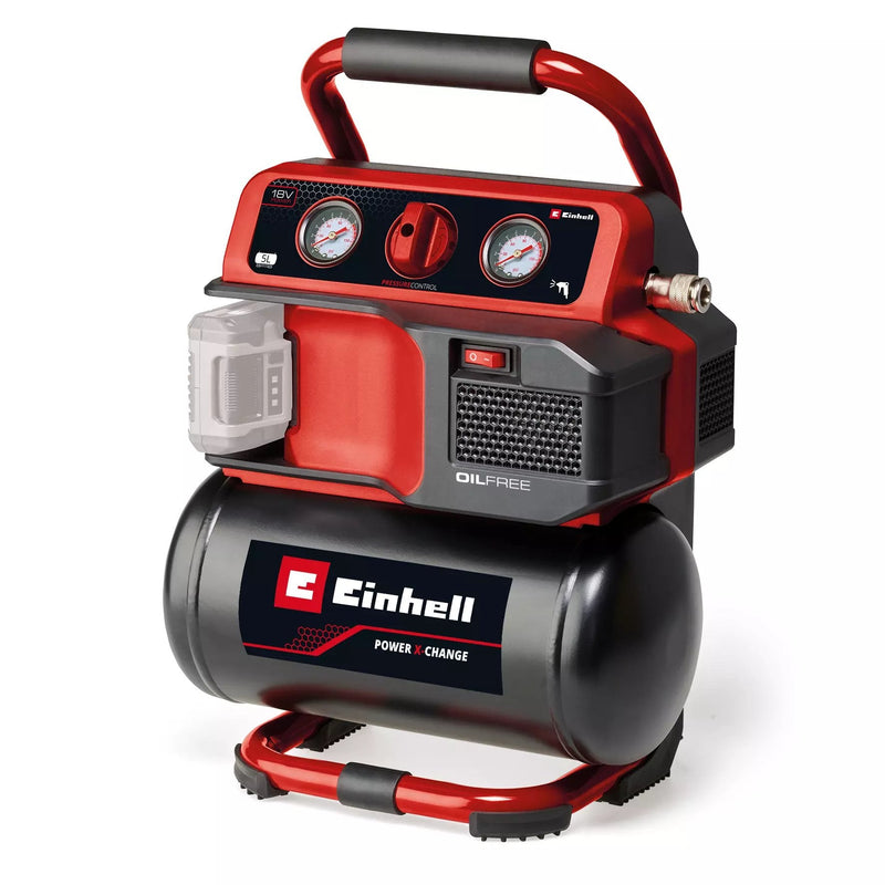 Einhell Compressor Battery Cambio X Te-ac 18/75 Li Of-solo, 18 Volt Black/Red Without Battery And Charger 4020