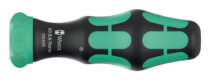Wera Screwdriver 80 Ra Vario Hander With Función Trinquete Black/Green Cuchillas Dobles Programa Wera Vario 05