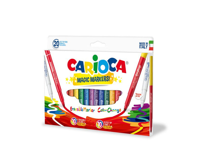 Carioca Magic Markers Pack 20 Markers Magicos - Ink Magica Cambia Colour - Includes Marker Magink