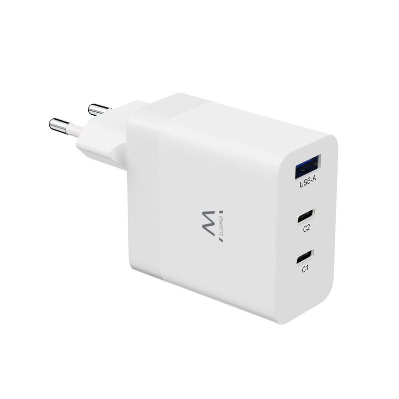 Ewent Charger Charging Fast 65W USB-C And USB-A
