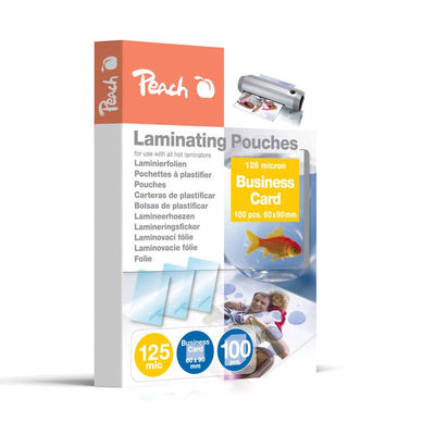 Peach Film Laminated 60X90MM Business Card 125MIC PP525-08, Lámina Glossy 100 Pieces 60X90 Mm PP525-08 — image 1