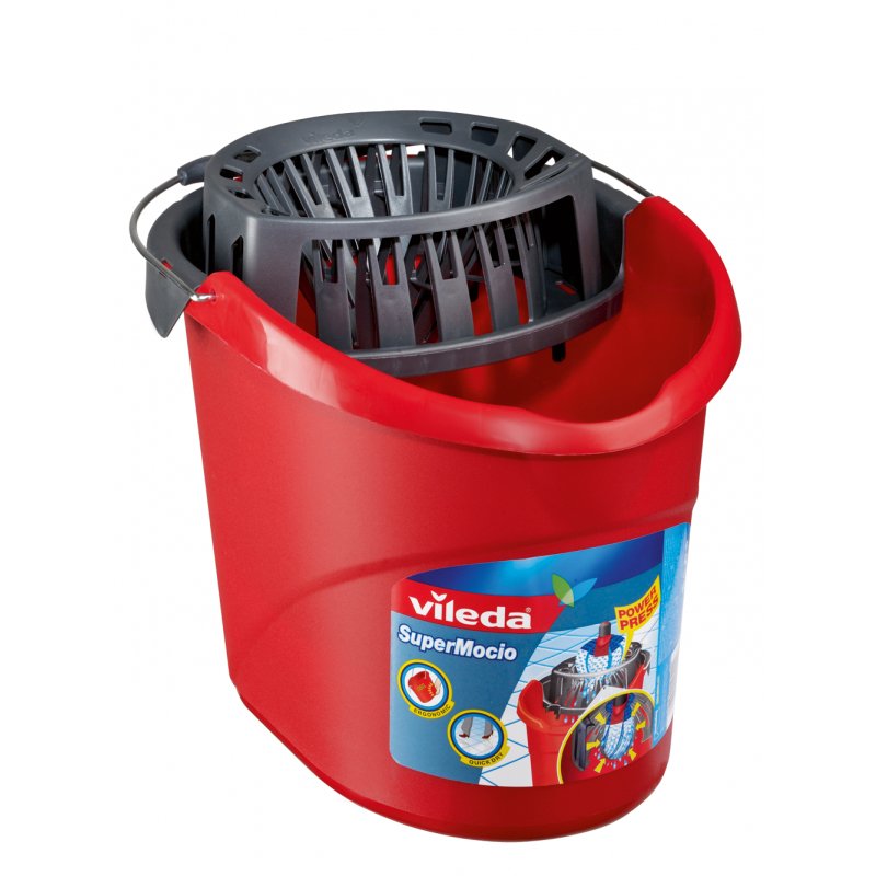 Vileda Bucket Supermocio Sistema Mop / Bucket Tanque Individual Red 128767 (plastic)