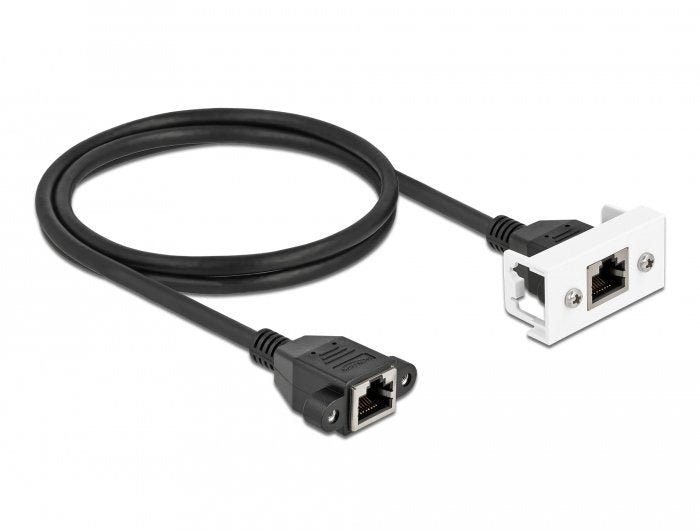 Delock Cable 87131 Network Black White 1M CAT.6A S/FTP (s-STP)