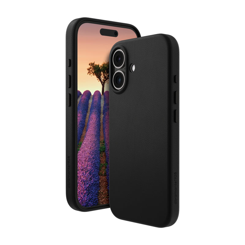 DBRAMANTE1928 Roskilde Housing Rear Phone Mobile Phone Compatibilidad With Magsafe Leather Grano Entero Black
