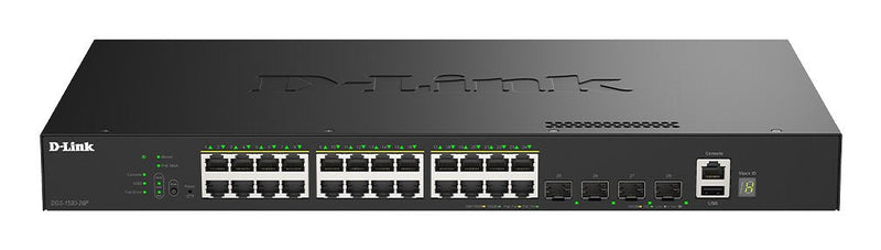 D-link Smartpro DGS-1530-28P Conmutador Smart 24 X 10/100/1000 (PoE + ) + 4 X 10 Gigabit Sfp + Desktop Assembl