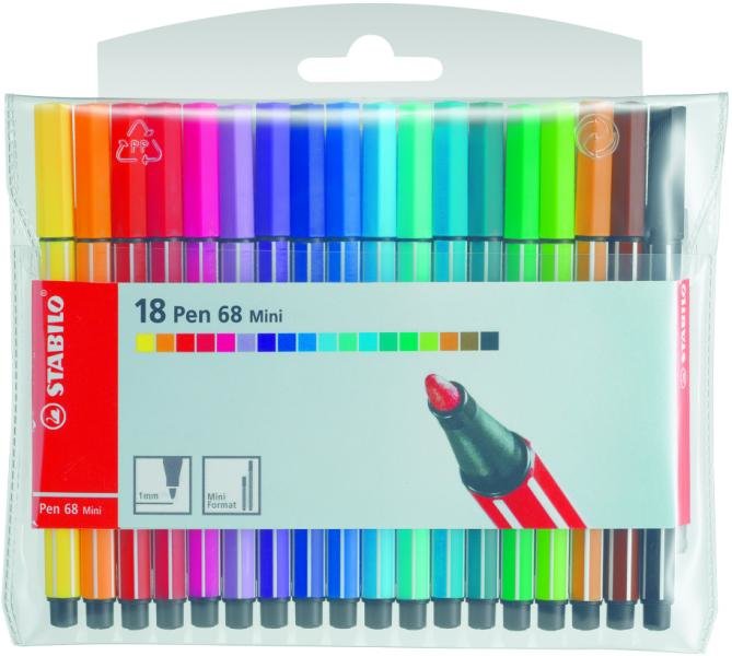 Stabilo Marker Pen 68 Case 20 C/Surtidos Parade Red