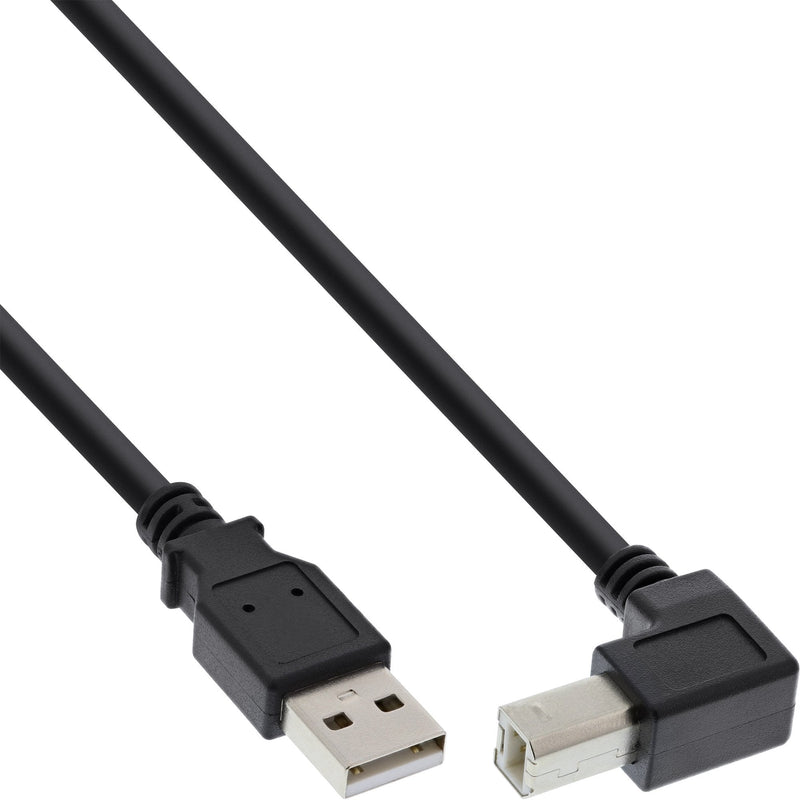 Inline USB 2.0 Cable Ángulo Hacia Abajo Type a Male a B Male Black 3M