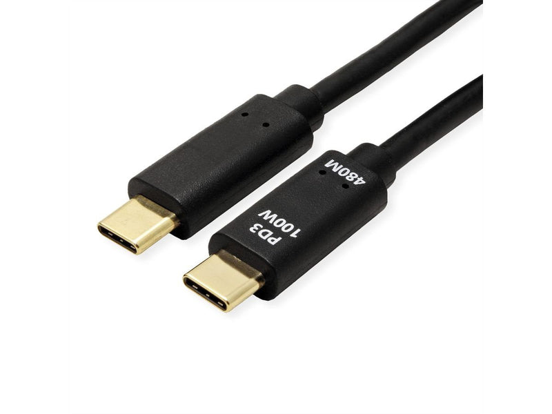 Value 11.99.8309 USB Cable USB 2.0 2M USB C Black