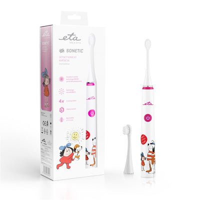 Eta Sonetic Kids Maxipes Child Brush Dental Sónico Pink White
