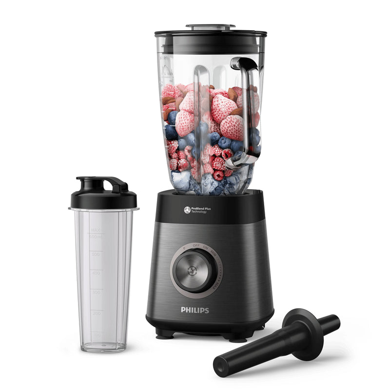 Philips Blender HR3041 00, 1200W, Material Jarra - Glass Capacity Jarra 1,5 L, Trituración Hielo, Speed