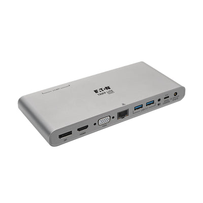 Eaton Tripp Lite USB-C Dock Triple Display 4K HDMI/DisplayPort VGA USB 3.2 Gen 1 USB-A/USB-C Hub GbE 100W Pd C — image 1