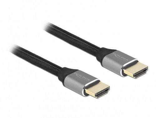 Delock Ultra High Speed HDMI Cable 48Gbps 8K 60 HZ Grey 1M Certificado — image 1