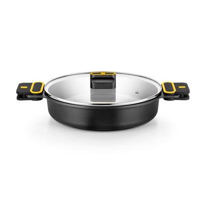 Pot Baja Aluminium Fundido With Non-stick Tricapa With Cover Glass Daily Pro, Ø32CM — image 1