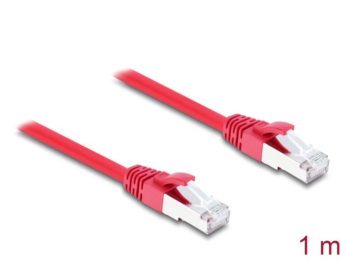 Delock RJ45 Network Cable CAT.6A S FTP 1M Red