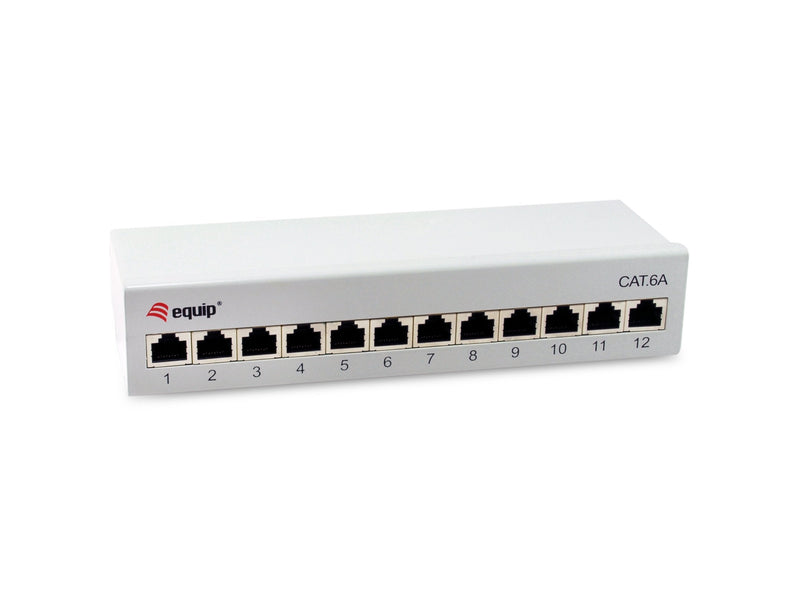 Equip Patchpanel 12x RJ45 CAT.6A FTP 1HE Premium Grey Claro