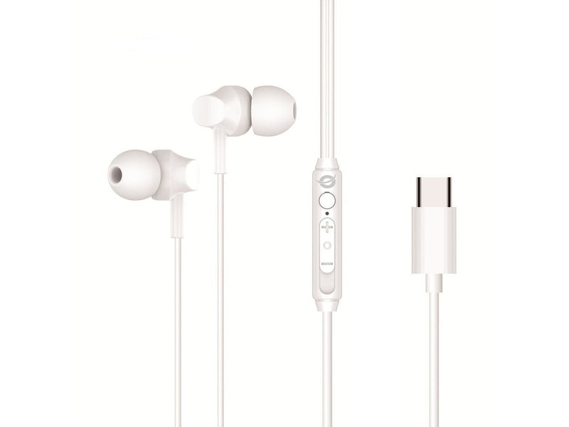 Conceptronic Headphone Intrauditivo USB-C BRENDAN03W 1.2M Microphone Controles Colour White