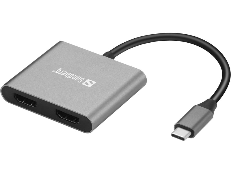 Sandberg 136-44 Hub Interfaz USB 3.2 Gen 1 (3.1 Gen 1) Type-c Grey