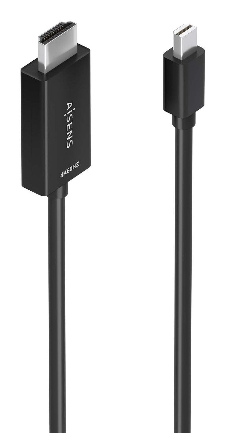 Aisens Cable Converter Mini DP a HDMI 4K@60HZ, Mini DP/M-hdmi/M, Black 3.0M