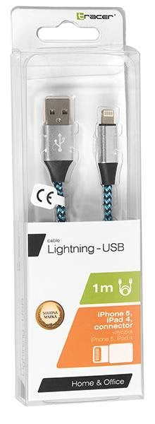 Tracer Cable USB 2.0 Iphone Am - Lightning 1,0M Black-blue