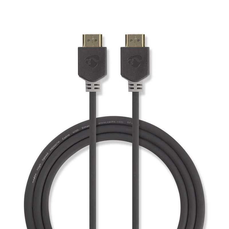 Nedis High Speed HDMI ™ Cable With Ethernet Hdmi™ Connector Male 4K@60HZ Arc 18Gbps 1.00M Round Pvc Antracita