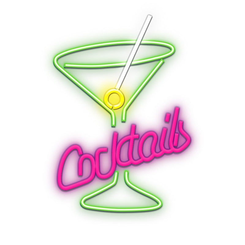Forever Lamp Neon Plexi LED Cocktails Pink Green