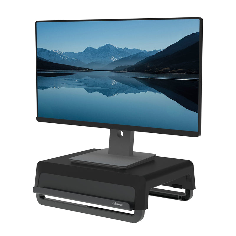 Fellowes Elevador Monitor With 3 Ajustes Height - Canal Dispositivos With Charging