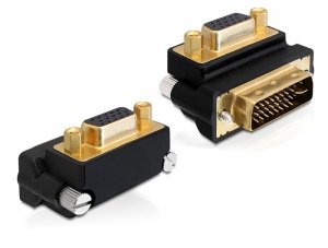 Delock Adapter VGA Female DVI 24 + 5 Pin Male 270° Angular