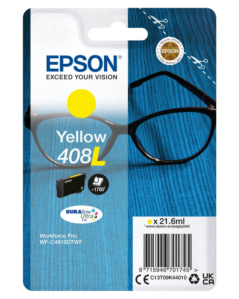 Epson Cartridge Genuine 408L Yellow - C13T09K44010 ML-21.6