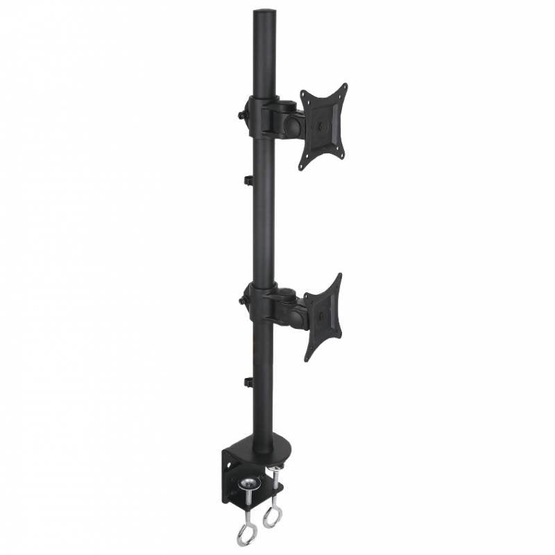 Techly Stand Desk Clamp Vertical 2LCD 13 -27