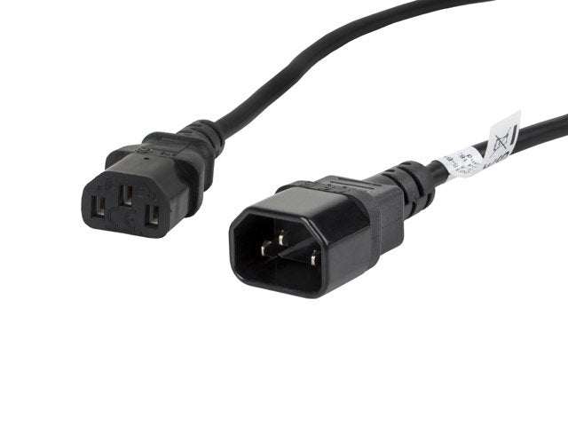 Lanberg Cable Alargador Power 1.8 Metres CA-C13E-11CC-0018-BK Connectors IEC320 C13 / IEC320 C14