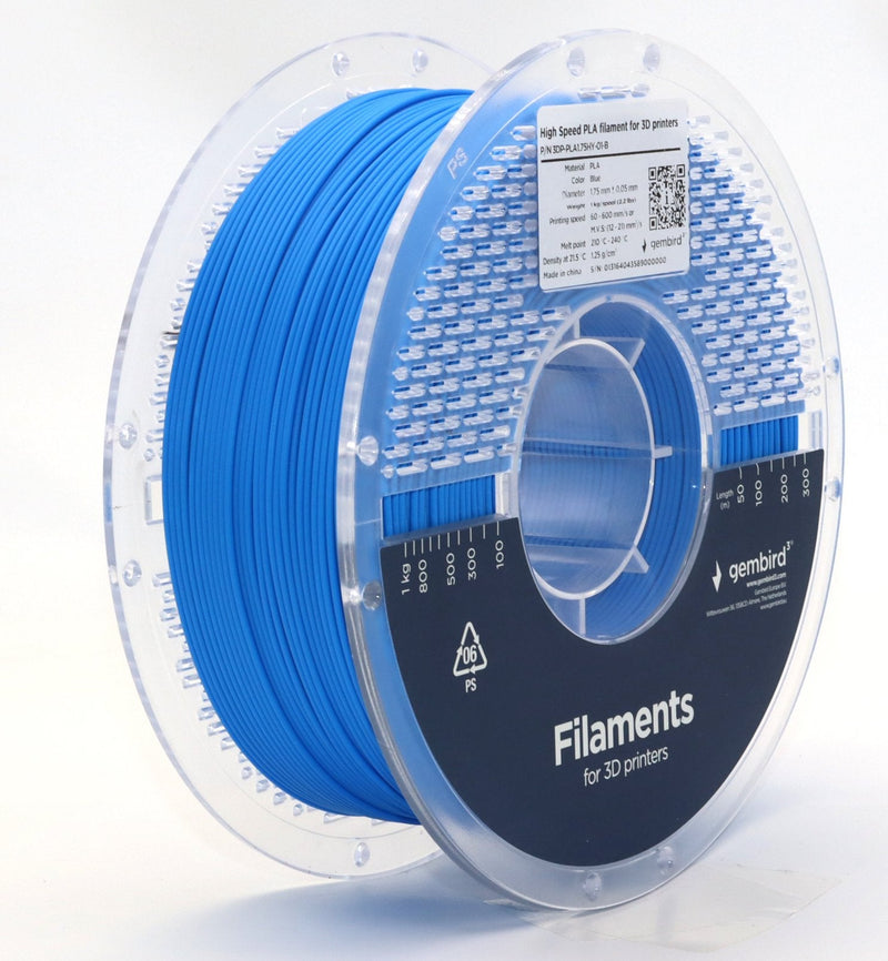 Gembird High Speed Pla Filament Blue 1.75MM 1KG