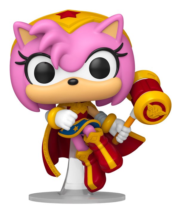 Funko Pop! Heroes: Justice League & Sonic - Amy Rose/Wonder Woman Hybrid Rose/Ww - Sonic + DC Comics - Figura