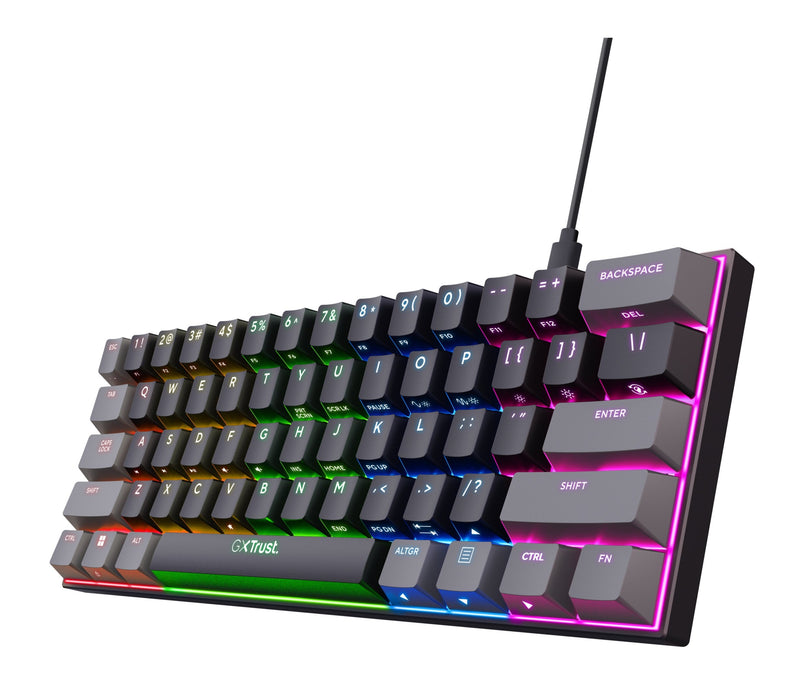 Trust Gxt 867 Acira Keyboard Set USB QWERTY English Ee. Uu. Black