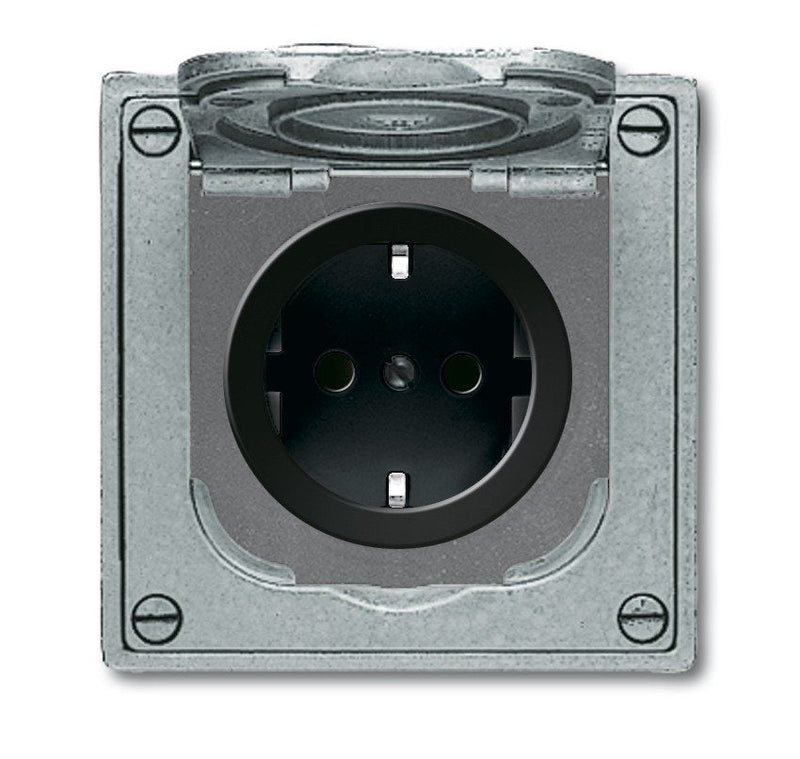 Busch Jaeger Bj 20 EFDB2 Socket Power M.erh.berührungs- Protection U.tapa Abatible Up-dispositivos Grey