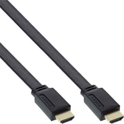Inline Cable Flat HDMI Cable With Ethernet Black 3M — image 1