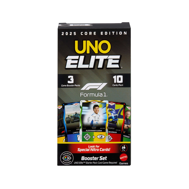 Set Cartas Uno Elite F1 Booster Pack