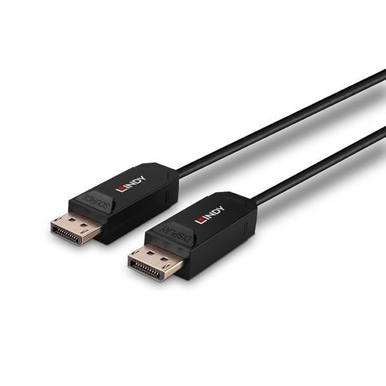 Lindy 15M Fibre Optic Hybrid DisplayPort 2.0 UHBR10 Cable