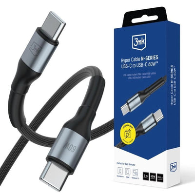 3MK Cable Hyper N-series C To C 2M PD 3.0 20V 3A 60W Black — image 1