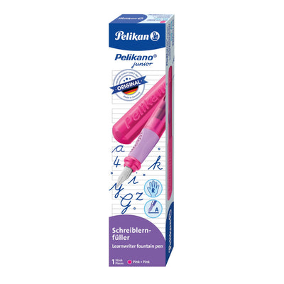 Pelikan Junior - Pluma Estilográfica Diestros (plumín a, Case Foldable Colour Pink — image 1