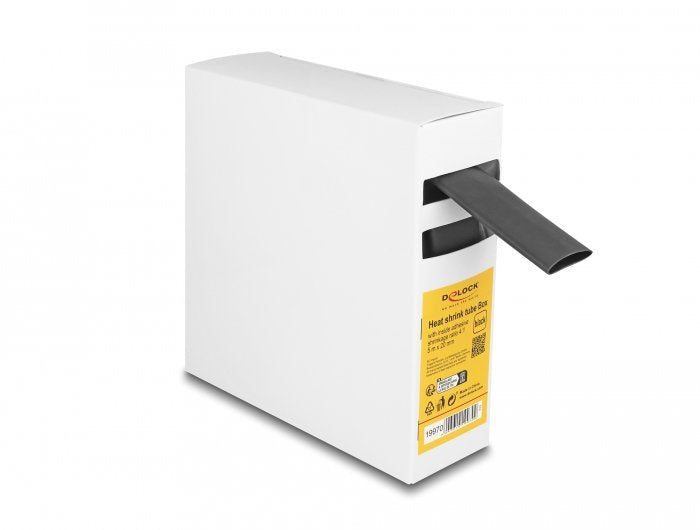Tubo Termorretráctil Box, With Adhesive Indoor Schrumpfungsrate 4:1, 5M X 20MM Black