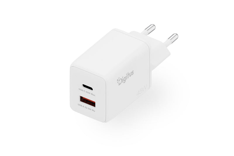 Charger Network GaN Ii 45W 1x Usb-c, 1x USB-A PD 3.0, Qc 3.0 White