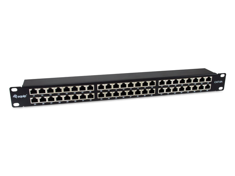 Equip Patchpanel 48x RJ45 CAT.6A 19 FTP 1HE Premium Black