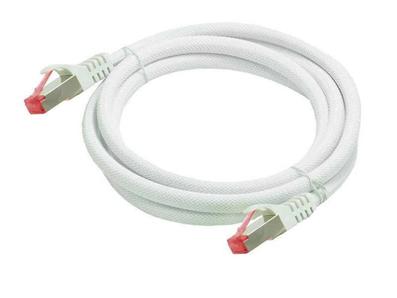 Python CAT.6 Network Cable With Nylongeflecht White 15M